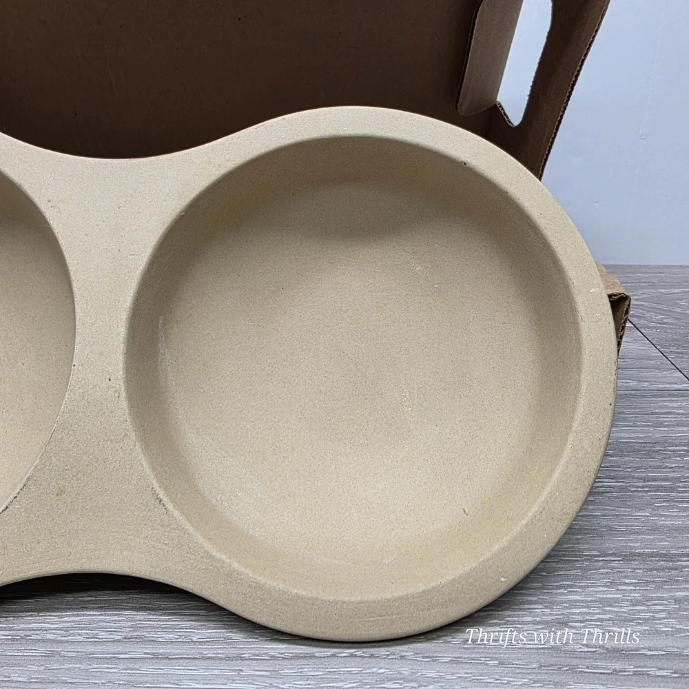 PAMPERED CHEF STONEWARE MICROWAVE‎ EGG COOKER #1372